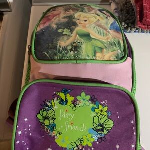 Disney Fairies/Tinkerbell Child Sleeping Bag with Backpack - Excellent Condition
